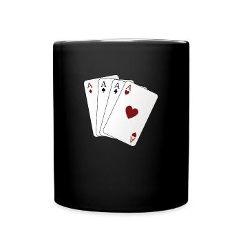 As des cartes à jouer - Mug uni - noir - Devant