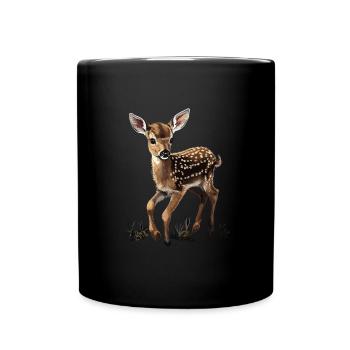 Fawn Forest Nature - Full Colour Mug - black - Front