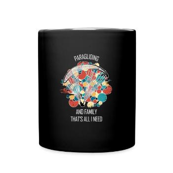 Parapente Gleitschirm Paragleiter Parapente - Mug uni - noir - Devant