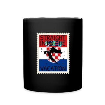 Drapeau de la Croatie Adriatique Zagreb Drapeau croate - Mug uni - noir - Devant