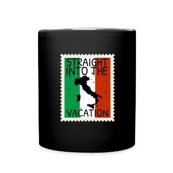 Italy Flag Vintage Italian Flag Distressed Look - Full Colour Mug - black - Front