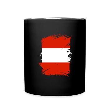 Austria Flag Austria Austrian Flag AT - Full Colour Mug - black - Front