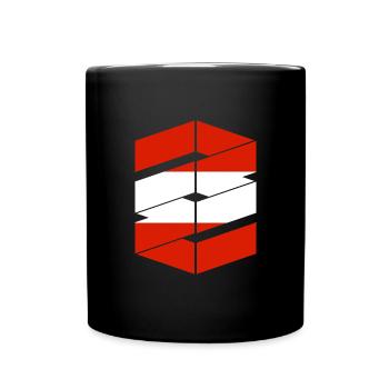 Austria Flag Austria Austrian Flag AT - Full Colour Mug - black - Front