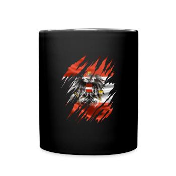 Austria Flag Austria Austrian Flag AT - Full Colour Mug - black - Front