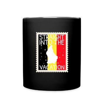 Belgium Flag Vintage Belgian Flag Distressed Look - Full Colour Mug - black - Front