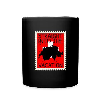 Drapeau de la Suisse Vintage Croix en détresse Look Suisse - Mug uni - noir - Devant