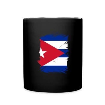 Kuba Flagge Karibik Urlaub Cuba Reise Havanna - Tasse einfarbig - Schwarz - Vorne