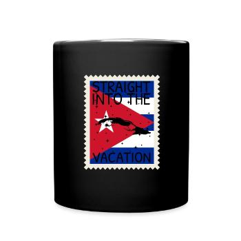 Kuba Flagge Karibik Urlaub Cuba Reise Havanna - Tasse einfarbig - Schwarz - Vorne