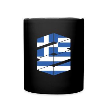 Drapeau grec Hellas Athènes drapeau grec - Mug uni - noir - Devant
