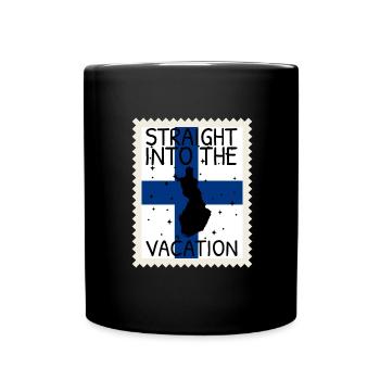 Finlande Drapeau Suomi Drapeau finlandais utilisé Look - Mug uni - noir - Devant