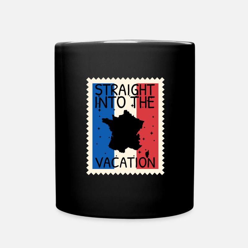Drapeau de la France Look en détresse Drapeau français - Mug uni - noir