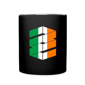 Ireland Flag Vintage Irish Flag Dublin - Full Colour Mug - black - Front