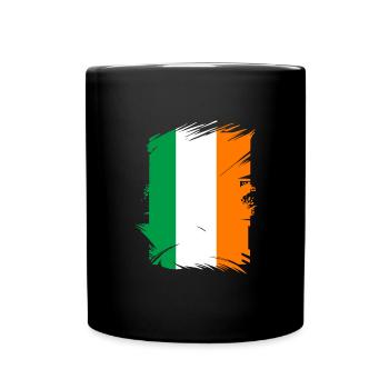Ireland Flag Vintage Irish Flag Dublin - Full Colour Mug - black - Front