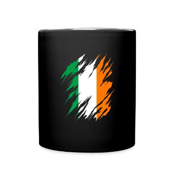 Drapeau de l’Irlande Vintage drapeau irlandais Dublin - Mug uni - noir - Devant