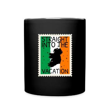 Ireland Flag Vintage Irish Flag Dublin - Full Colour Mug - black - Front