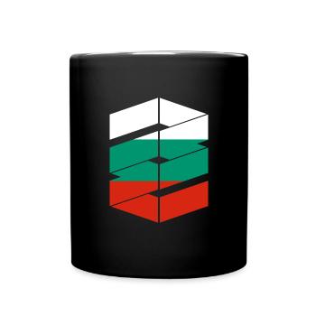 Bulgarien Flagge Bulgarische Fahne Goldstrand - Tasse einfarbig - Schwarz - Vorne