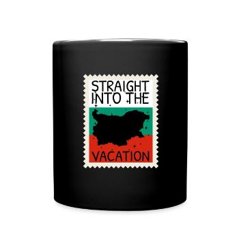 Bulgarien Flagge Bulgarische Fahne Goldstrand - Tasse einfarbig - Schwarz - Vorne
