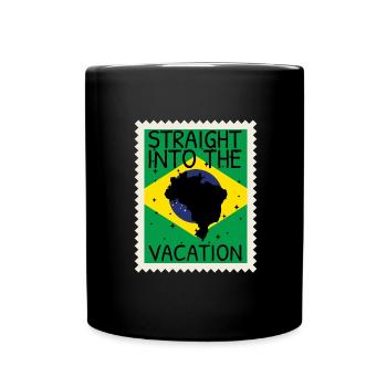 Flag of Brazil Flag of South America - Full Colour Mug - black - Front