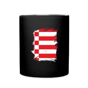Bremen Flagge Bremer Fahne - Tasse einfarbig - Schwarz - Vorne