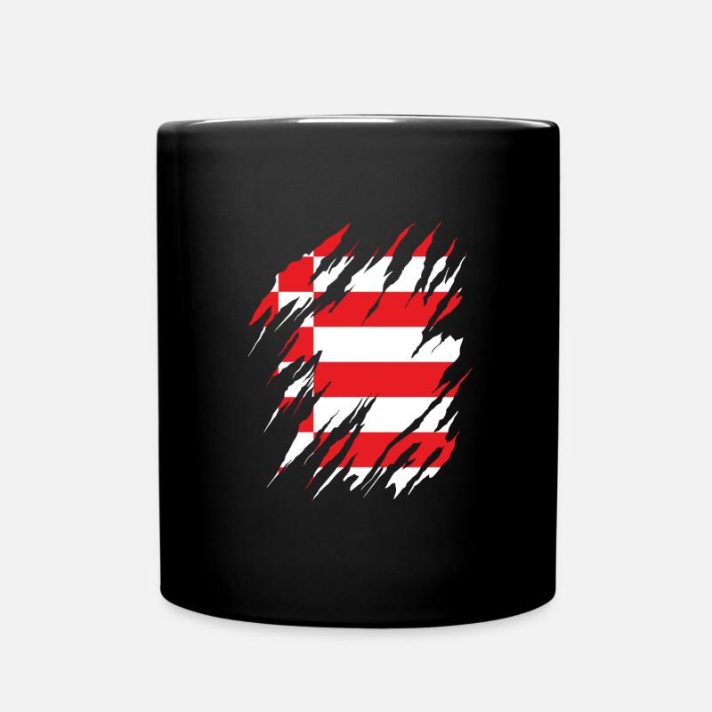 Bremen Flagge Bremer Fahne - Tasse einfarbig - Schwarz