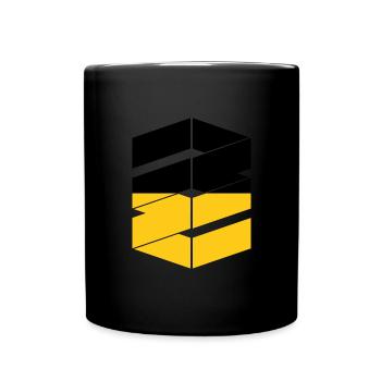 Flag of Baden Württemberg Heimat Stuttgart - Full Colour Mug - black - Front
