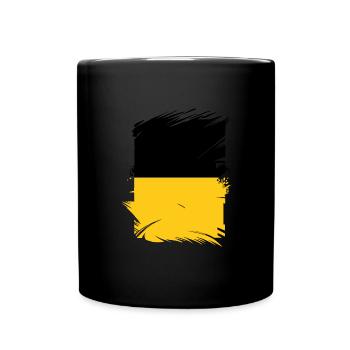 Flag of Baden Württemberg Heimat Stuttgart - Full Colour Mug - black - Front