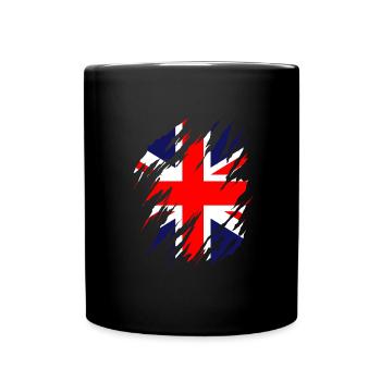 Großbritannien Flagge Union Jack Fahne London UK - Tasse einfarbig - Schwarz - Vorne