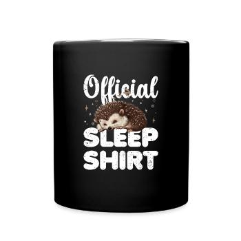 Igel Offizielles Schlafshirt Faul Relax - Tasse einfarbig - Schwarz - Vorne