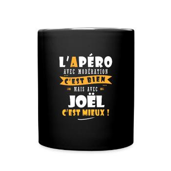 Joël Cadeau Humour personnalisé cadeau joël joel - Mug uni - noir - Devant