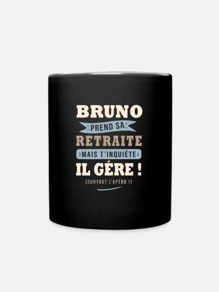 Bruno humour retraite cadeau bruno - Mug uni - noir