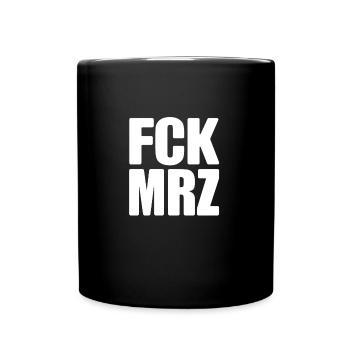 FCK MRZ - nein zu Merz - Wahl - Tasse einfarbig - Schwarz - Vorne