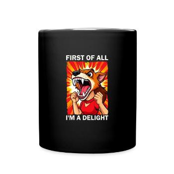 Tout d’abord, je suis un délice - Mug uni - noir - Devant