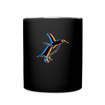 penguin animal north pole wing - Full Colour Mug - black - Front