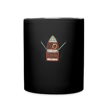Boot - Tasse einfarbig - Schwarz - Vorne