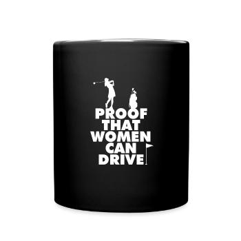 Golf Golf Golf golfing proverbes femmes voiture - Mug uni - noir - Devant