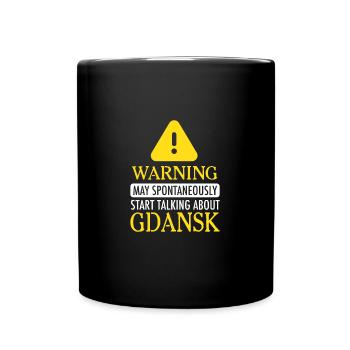 WARNING !: Gdansk - Full Colour Mug - black - Front