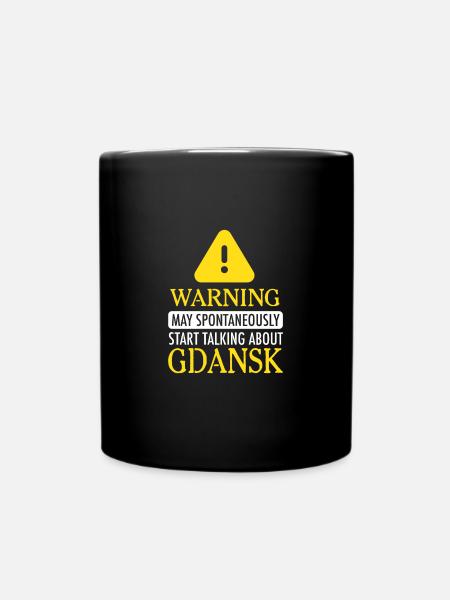 WARNING!: Gdansk - Tasse einfarbig - Schwarz