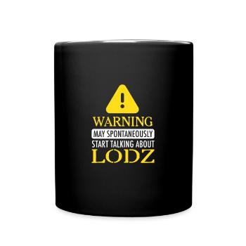 WARNING !: Lodz - Full Colour Mug - black - Front