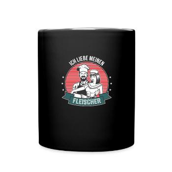 Fleischer Geschenk - Tasse einfarbig - Schwarz - Vorne
