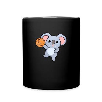 Koala-Basketball - Tasse einfarbig - Schwarz - Vorne