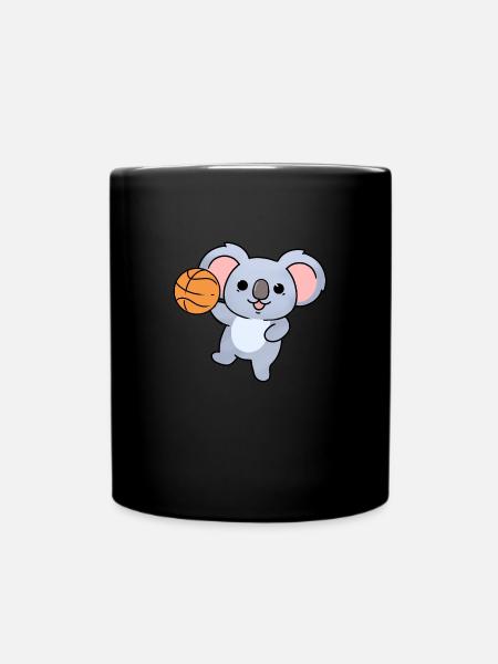 Koala-Basketball - Tasse einfarbig - Schwarz