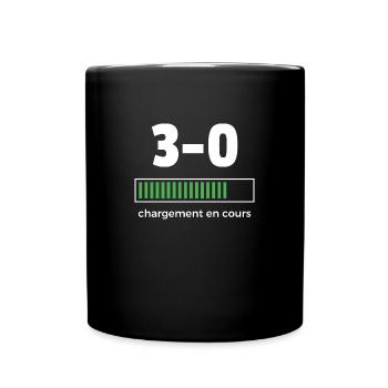 3 zéro - Mug uni - noir - Devant