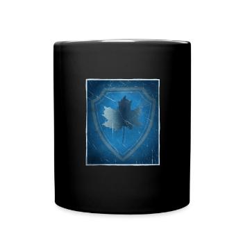 Coat of arms with red maple leaf - Full Colour Mug - black - Front