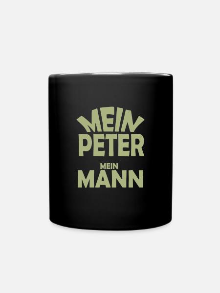 Peter Mann Geschenk Geschenkidee - Tasse einfarbig - Schwarz
