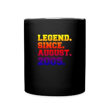Legenden geboren in August - Tasse einfarbig - Schwarz - Vorne