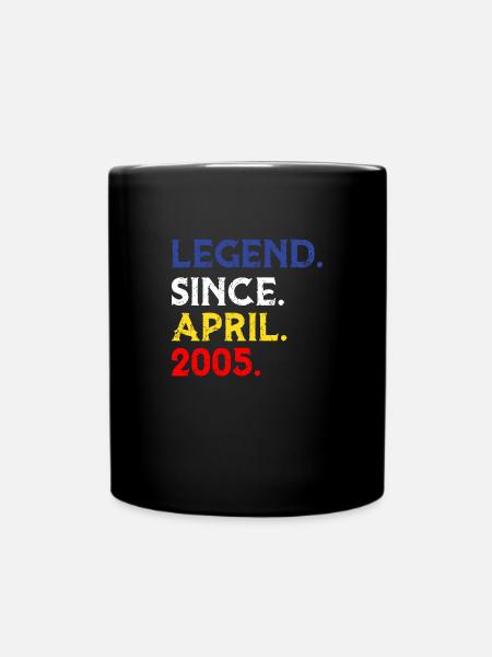 Legend since 2005 April - Tasse einfarbig - Schwarz
