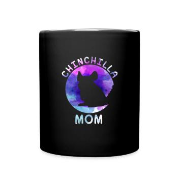 Chinchilla Mom - süßes Chinchilla design - Tasse einfarbig - Schwarz - Vorne