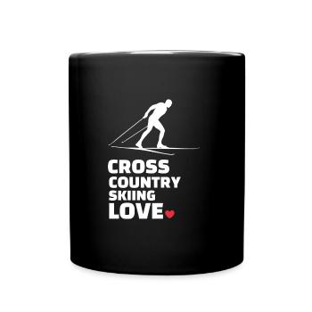 J’adore le ski de fond élégant - Mug uni - noir - Devant