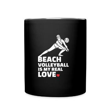J’adore le beach-volley Plage élégante - Mug uni - noir - Devant