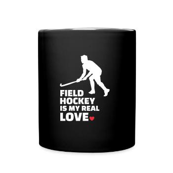 Hockey sur gazon - Mug uni - noir - Devant
